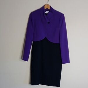 CalvinKlein Purple and Black Suit Dress Size 2